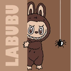 Картина за номерами "Ідейка" /KHO1302/ "Хованки Лабубу Labubu" 25*25см