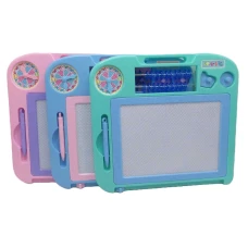 Дошка дитяча сухозтираєма /ТК-2118/ "Динозаврик" з штампиком, рахівничка, годинник, 25*35см, мікс (1/12)