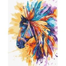 Картина за номерами "Ідейка" /KHO6767/ "Яскравий кінь" 30*40см