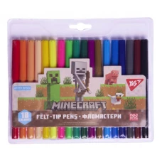 Фломастери "YES" 18 кол. /650569/ "Minecraft" (1/12/144)