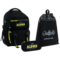 Набір "Kite" /SET_DC26-1022M/  рюкзак + пенал + сумка для взуття 1022 DC Batman (1/6)