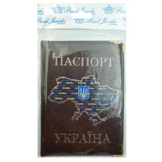 Обкладинка Паспорт "TASCOM" /131-Па/ "Карта" шкірзам (10)