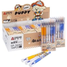 Ручка "Пиши-стирай" "AODEMEI" /GP-34265/ дитяча "Puppy" 0,5мм, синя (12/144)