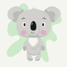Картина з контуром "Brushme" /MBS016/ "Дружня коала" 20*20см