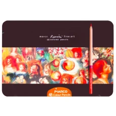 Олівці кольорові "Marco FineArt" 48 кол. /FineArt-48TN/ Renoir, кедр, металевий пенал (3/18)