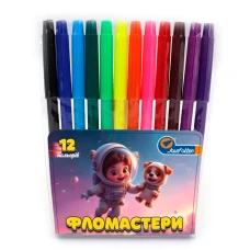 Фломастери "JO" 12 кол. /828-12E/ "Spaceman" ПВХ (1/12/240)