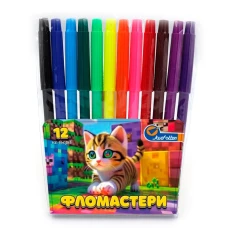 Фломастери "JO" 12 кол. /828-12L/ "Кошеня" ПВХ (1/12/240)