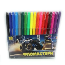 Фломастери "JO" 18 кол. /828-18C/ "BigFoot" ПВХ (1/12/144)