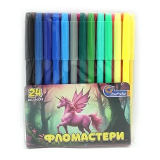 Фломастери "JO" 24 кол. /828-24A/ "Єдиноріг" ПВХ (1/12/96)