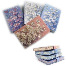 Блокнот А6/112арк "JO" /8500-20/ на кнопці "Сакура"  #, кол. край, мікс (1/12)