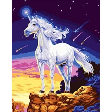 Алмазная мозаика "Go to art" /178114/ "Единорог" 20*30см на подрамнике