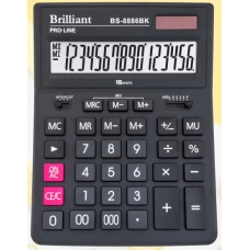 Калькулятор "Brilliant" /BS-8886BK/ настол.16-разр,2 пам.205*155