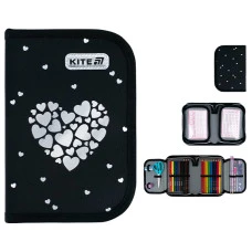 Пенал "Kite" /K26-622H-5/ 1 від., 2 відв., з наповненням 622H Black&Silver (1/42)