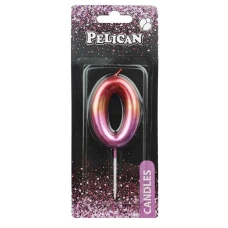 Свічка для торту "Pelican" /866060/ "0" РАЙДУЖНА 6см (1/12)