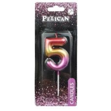 Свічка для торту "Pelican" /866065/ "5" РАЙДУЖНА 6см (1/12)