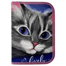 Пенал "CLASS" /24106C/ 1 отд., пустой, 1 отворот, "Lovely Cat"