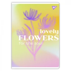 Зошит А4/48 # скоба "YES" /682012/ "Lovely flowers" гібрид  (3/60)
