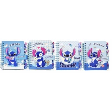 Блокнот 10*11,2см/65л. /6410/ на спирали с разделителями "Стич", микс