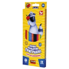 Олівці кольорові "Школярик" 12 кол. /312110002-UA/ тригранні, чинка (1/12)