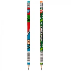 Олівець пр."Yes" /280634/ "Minecraft" з гумкою круглий 36шт/туба, мікс (36/540/2160)