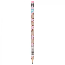 Олівець пр."Yes" /280676/ "Pusheen. Rainbow" з гумкою круглий 36шт/туба, з фольгою (36/540/2160)