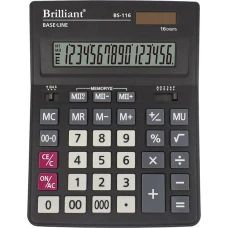 Калькулятор "Brilliant" /BS-116/ настол.16-разр.2пам.204*155*37мм