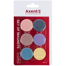 Магніти "Axent" /9827-А/ 32 мм,  Morandi 6шт/уп (1/24)