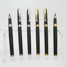 Ручка перо "Baixin" /FP860(-2-7)/ ч/зол.+ ч/срібло  (12)