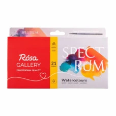 Акварель "ROSA Gallery" /3403424/ 21цв.*2,5мл, кювета, +кисть, Индиго металл.пенал (L) SPECTRUM Акварель "ROSA Gallery" /3403424/ 21цв.*2,5мл, кювета, +кисть, Индиго металл.пенал (L) SPECTRUM