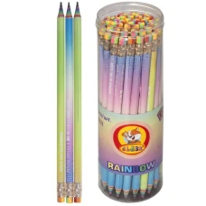 Олівець графітний "CLASS" /146C/ НВ, з гумкою, круглі., RAINBOW, (уп.48шт.в тубі) (48/288/1728)