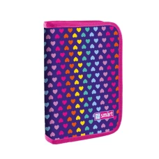 Пенал тв. "SMART" /532824/ 1 відд., 1 відв. HP-03 "Rainbow hearts", фіолетовий (1/100)