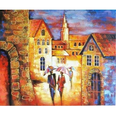 Алмазна мозаїка "Go to art" /189653/ "Дощ на двох" 30*40см на підрамнику