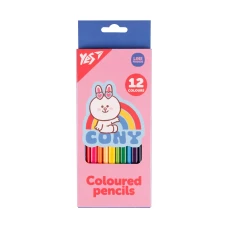 Олівці кольорові "Yes" 12 кол. /290718/ "Line Friends" рожеві (1/12/240)