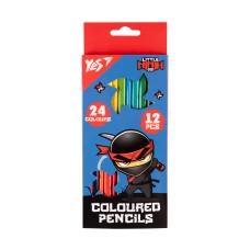 Олівці кольорові "Yes" 24 кол./12 шт /290749/ "Ninja" синьо-червоні (1/12/240)