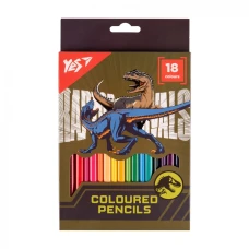Олівці кольорові "Yes" 18 кол. /290736/ "Jurassic World" хакі (1/8/160)