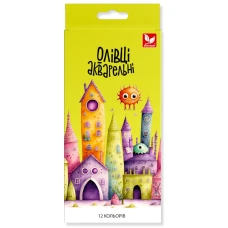 Олівці кольорові "MUSE" 12 кол. /134SH-12/ акварельні шестигранні, з пензликом (1/12)