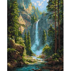 Картина за номерами "Ідейка" /KHO6453/ "Величний водоспад" 40*50см