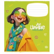 Тетрадь уч. "Школярик" 18л.# /3455K/ "Be unique" выб.УФ-лак (девочка) (25/250)