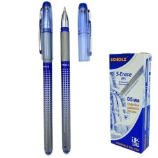 Ручка гелева пиши-стирай "SCHOLZ" /3005-6SCH/ 0,5мм, гумовий грип, синя, S-ERASE (12/144/1728)