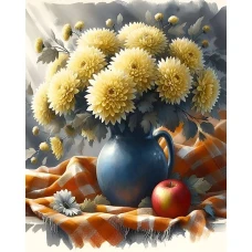 Алмазная мозаика "Go to art" /187094/ "Желтые георгины" 40*50 см