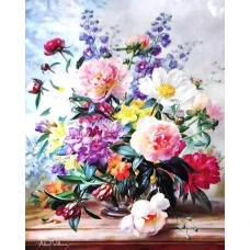 Алмазная мозаика "Go to art" /178957/ "Цветочное настроение" 30*40см на подрамнике