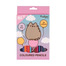 Олівці кольорові "Yes" 18 кол./36 шт /290751/ "Pusheen. Balloons" (1/8/160)