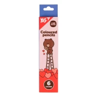Олівці кольорові "Yes"  6 кол. /290726/ "Line Friends. Choco" (1/24/480)