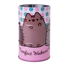 Стакан-підставка для ручок "YES" /708099/ «Pusheen» бочка, метал (1/50/100)
