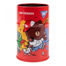 Стакан-підставка для ручок "YES" /470504/ Line friends бочка, метал (1/50/100)