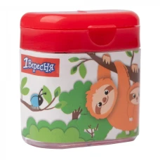 Точилка подвійна "1В" /620549/ "Zoo Land" з контейнером, з кришкою (24/360/720)