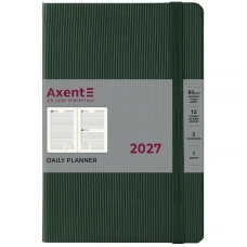 Щоденник "Axent" 2027 /8815-27-23-A/ Partner Lines, 145*210, темно-зелений (1/12)