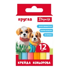 Крейда кольорова 12 шт. "1В" /400545/ "Classic" кругла (1/24) Крейда кольорова 12 шт. "1В" /400545/ "Classic" кругла (1/24)