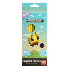 Олівці кольорові "Yes" 24 кол./12шт /290775/ "Minecraft.Spring" (1/12/240)
