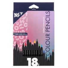 Олівці кольорові "Yes" 18 кол. /290767/ "Fusion", чорне дерево (1/8/160)